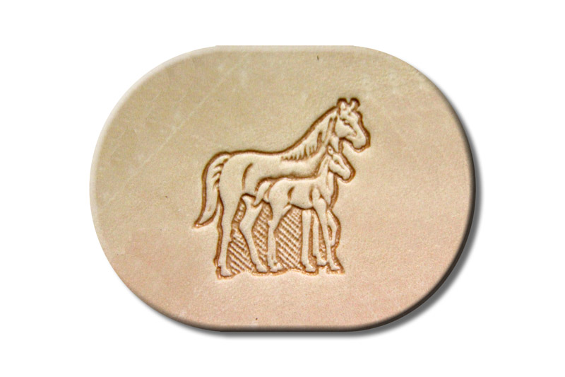 Punzieraufsatz / Lederstempel "Pferd und Pony"