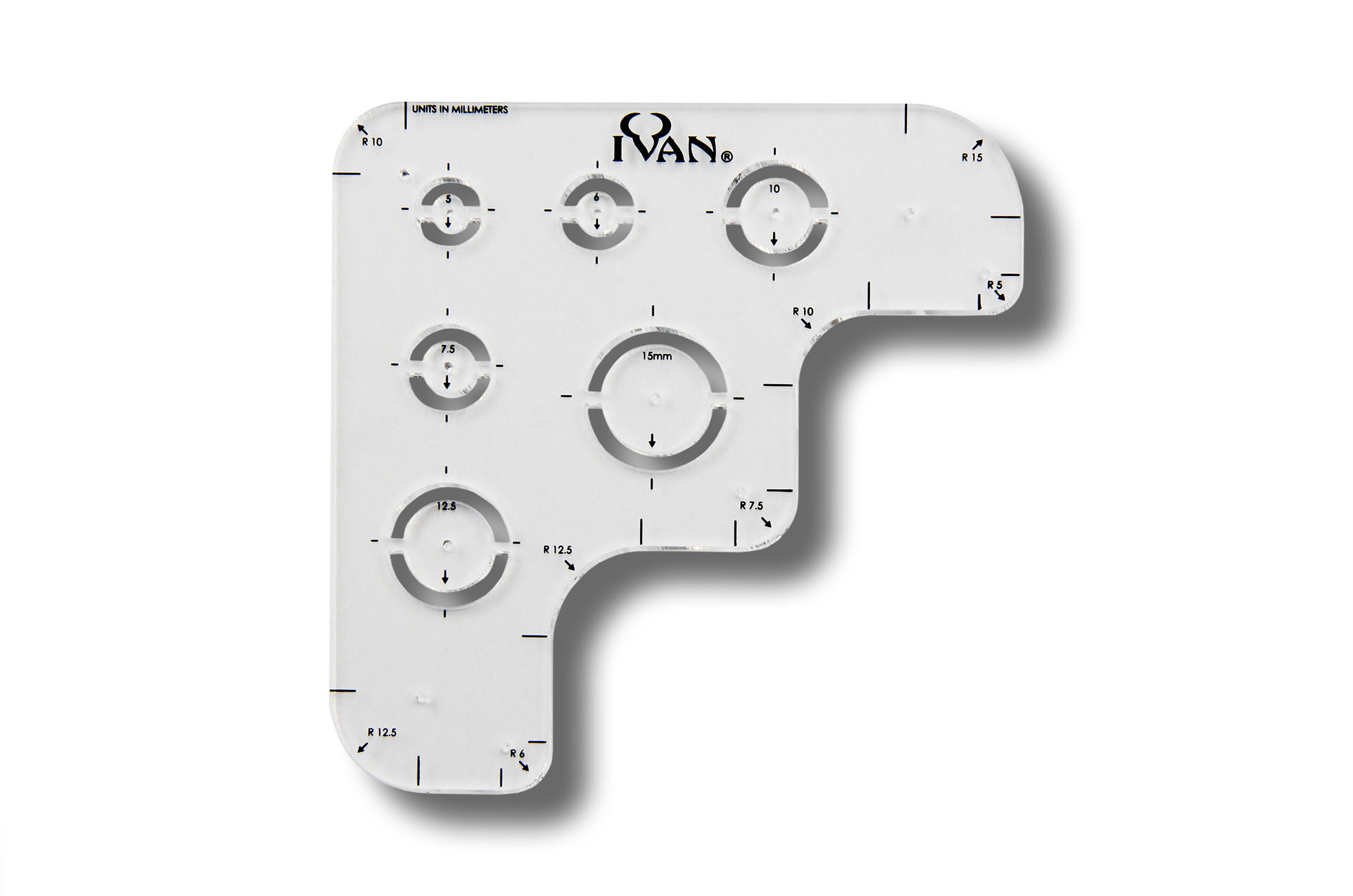 Zeichenschablone für Runde Ecken