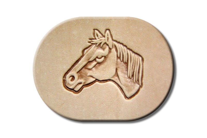 Punzieraufsatz / Lederstempel "Pferdekopf links"