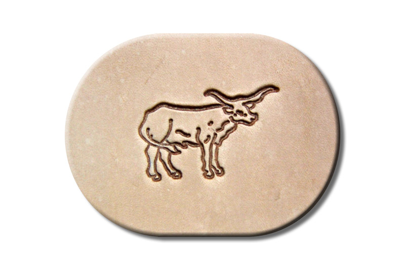 Punzieraufsatz / Lederstempel "Stier rechts"