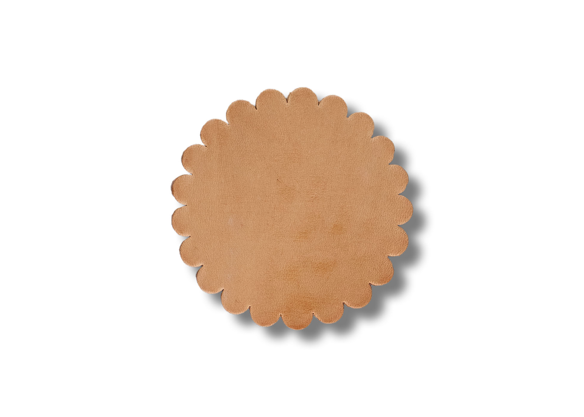 Rosette aus 3,0 mm Blankleder