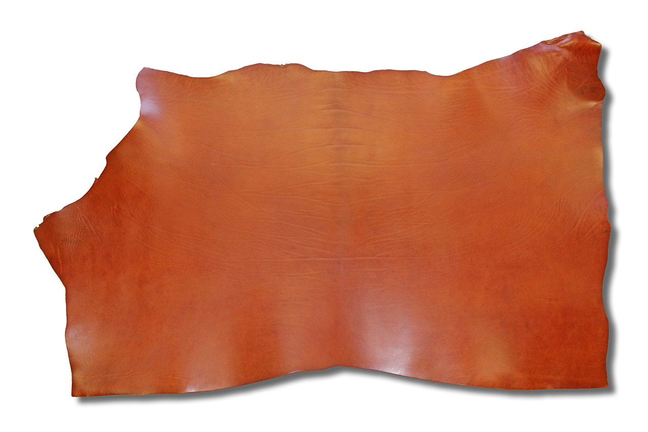 IMG_3287 Blankleder mit Fahlleder-Fettung, cognac (3,9 mm) 1,20 m²
