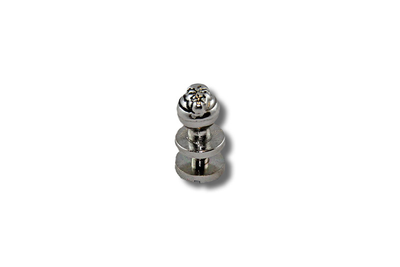 IV Beiltaschenknopf / Kopfschraubnieten 7 mm, Skull
