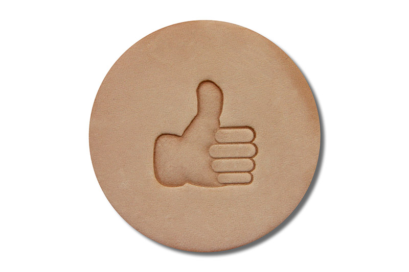 Punzieraufsatz / Lederstempel "Thumbs up"