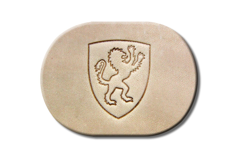 Punzieraufsatz / Lederstempel "Löwe Schild"