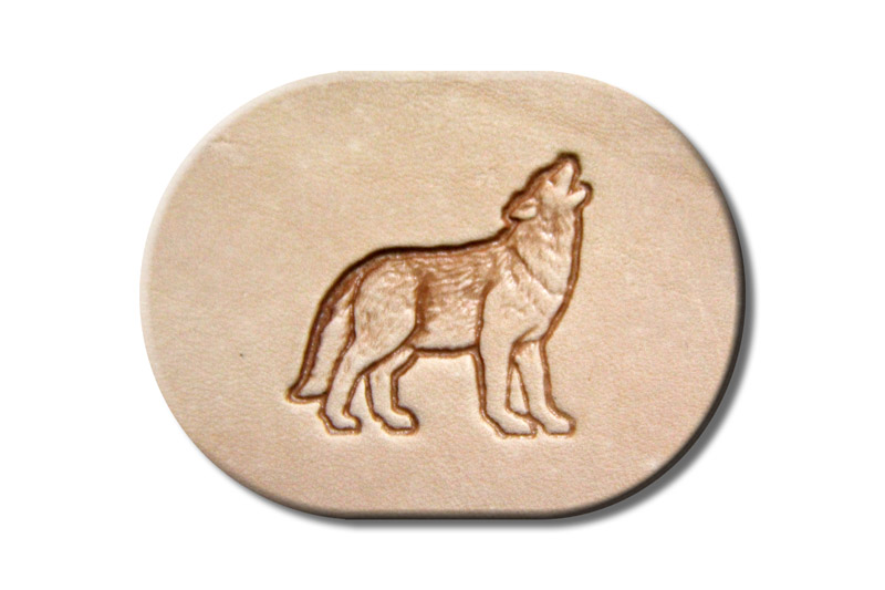 Punzieraufsatz / Lederstempel "Wolf heulend"
