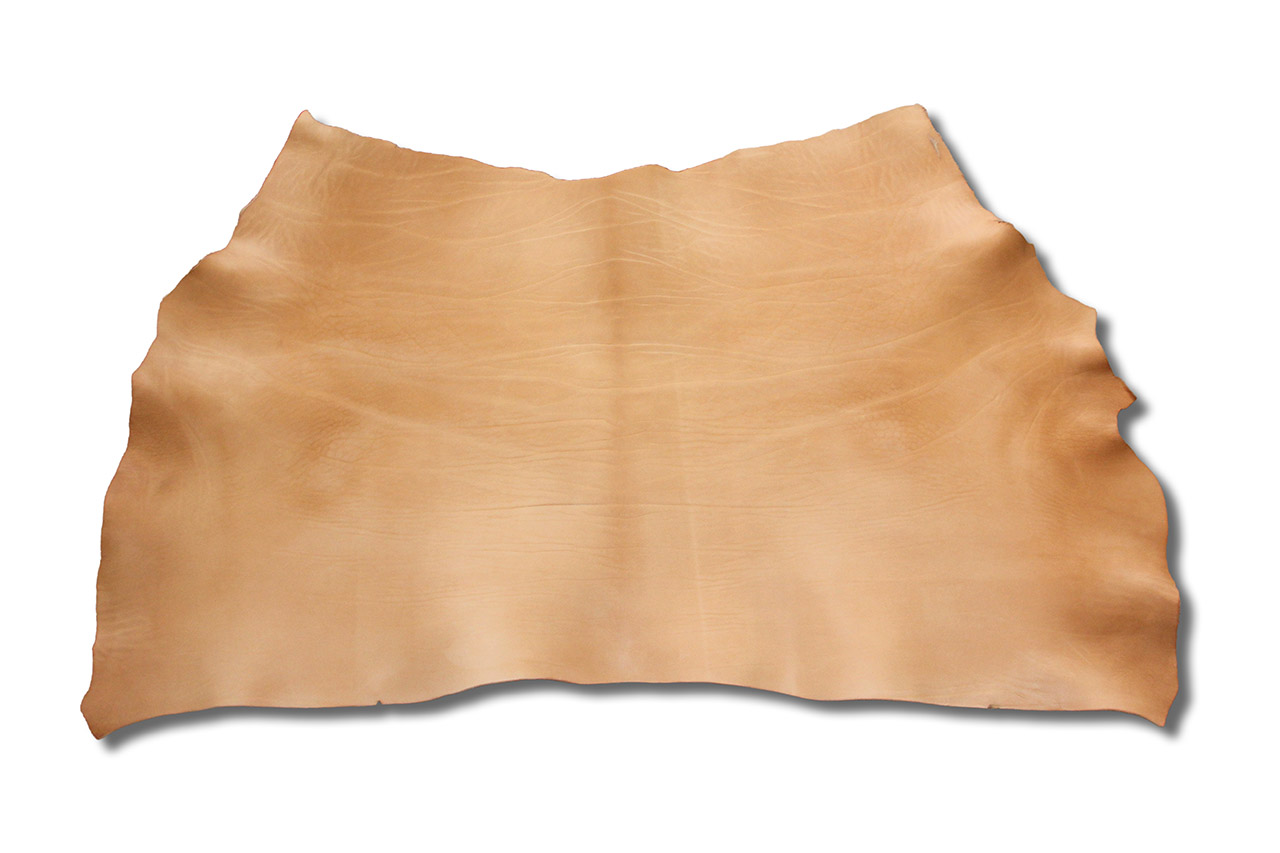 AE12-65-01-01 Blankleder mit Fahlleder-Fettung, natur (4,2 mm) 1,05 m²