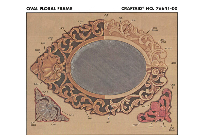 Craftaid / Schablone "Oval Floral Frame"