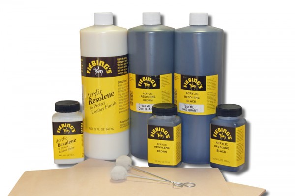 Fiebing's Brown Acrylic Resolene, 4 oz. - Protects Leather Finish